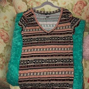 Tribal V-neck shirt worn twice